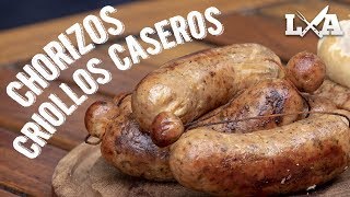 Los Mejores Chorizos Criollos Caseros  Receta de Locos X el Asado [upl. by Kendall]