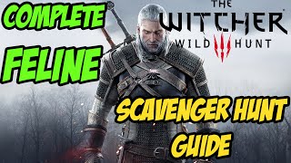 The Witcher 3 Wild Hunt  Complete Feline Armor Scavenger Hunt [upl. by Arek]