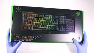 Razer Cynosa Chroma Gaming Keyboard Unboxing  Bonus Box  ASMR [upl. by Aicylla871]