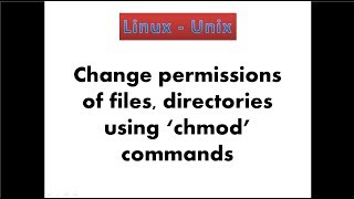 7 Linux  Change permissions of files directories using quotchmodquot commands [upl. by Ennaxxor79]