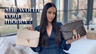 Louis Vuitton Pochette Metis Canvas MONOGRAM vs EMPREINTE Leather Review amp Comparison [upl. by Maryellen640]