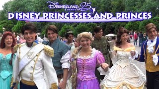 Disney Princesses and Princes in Fantasyland  Disneyland Paris [upl. by Chilson]