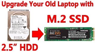 Upgrade your Old Laptops 25quot Hard Drive to a New M2 SATA SSD [upl. by Komara]