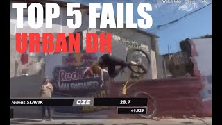 TOP 5 FAILS URBAN DH  Tomas Slavik [upl. by Collimore]