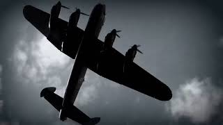 Low WW2 Lancaster Bomber Appears Over The Trees at Quiet Surrey Village [upl. by Millan]