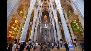 Barcelone Sagrada Familia inside in Ultra 4k [upl. by Eisteb987]