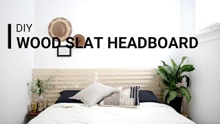 DIY Wood Slat Headboard [upl. by Juan]