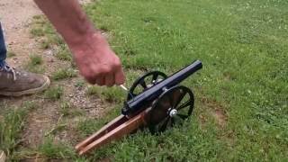 A Very Small Cannon  Homemade Cannon Gets Shot Off [upl. by Tewfik]