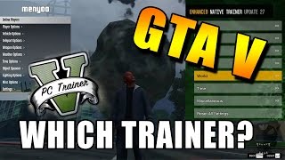 GTA V Trainer Comparison  Simple Trainer Menyoo Enhanced Trainer and PC Trainer V [upl. by Ardra]