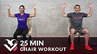 AT HOME Chair Exercises for Seniors Older Adults and Beginners [upl. by Livvyy]