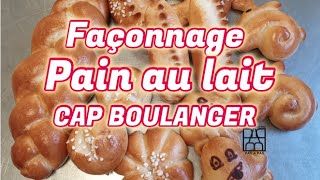 Façonnage Pain au lait CAP boulanger [upl. by Packton]