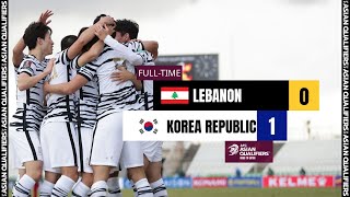 AsianQualifiers  Group B  Lebanon 0  1 Korea Republic [upl. by Pernas]