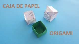 Cómo hacer una caja de papel  Origami [upl. by Gargan]