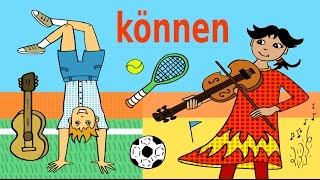 Deutsches Modalverb quotkönnenquot  Sport  Musik  German lesson for beginners A1 [upl. by Stockwell]