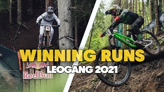 The First Winning Runs of 2021  UCI Downhill MTB World Cup Leogang [upl. by Chrotoem]