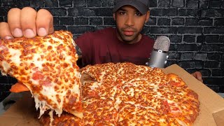 ASMR DOMINOS PIZZA MUKBANG  TRIPLE CHEESE [upl. by Aihsemek357]