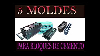 DISTINTOS MOLDES PARA HACER BLOQUES DE CEMENTO [upl. by Dercy720]