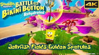 Jellyfish Fields  All Golden Spatulas Guide  Battle for Bikini Bottom Rehydrated 4k [upl. by Eirojam]