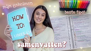 HOW TO SAMENVATTING MAKEN zo maak jij de beste samenvatting [upl. by Kumar591]