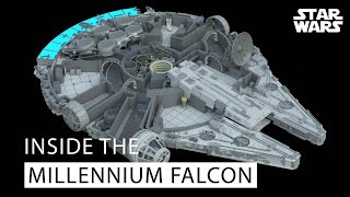 Star Wars A Detail Look Inside the Millennium Falcon [upl. by Pani]