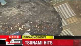 Raw Video Tsunami Slams Northeast Japan [upl. by Bernie]