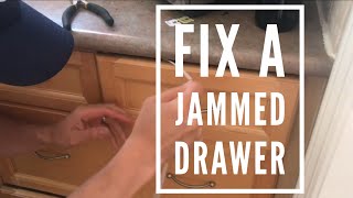 Easy Fix for a Stuck Kitchen Drawer [upl. by Rois]