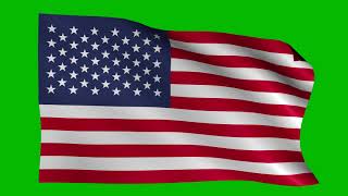 USA Flag 2  4K Green screen FREE high quality effects [upl. by Eirameinna]