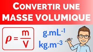 CONVERTIR unités MASSE VOLUMIQUE  💡 Méthode  PhysiqueChimie [upl. by Lurette704]