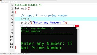 C Program to Check a Number is Prime or Not  Learn Coding [upl. by Ahc]