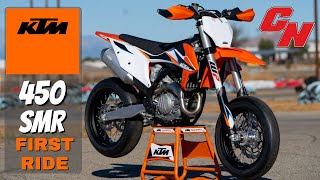 2021 KTM 450 SMR Track Test Review  Cycle News [upl. by Uzzia]