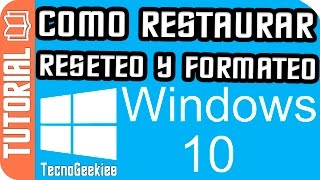 Como restaurar Windows 10 a su estado de fábrica sin perder la licencia [upl. by Ahsinor985]