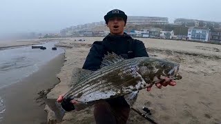 Light Tackle Surf Striper on the SP Minnow [upl. by Havot]