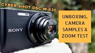 Sony CyberShot DSCW830 Digital Camera Unboxing amp Review  Camera samples amp Zoom Test in Hindi [upl. by Aliza32]