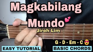 Magkabilang Mundo Guitar Tutorial  Jireh Lim EASY CHORDS [upl. by Aldwon917]