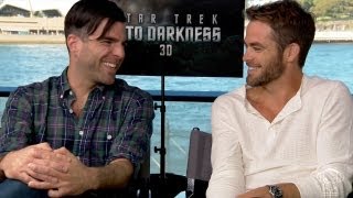 UNCUT interview with Star Treks Chris Pine and Zachary Quinto [upl. by Kassi]