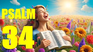 Psalm 34 Reading Embracing Gratitude and Trust With words  KJV [upl. by Tiffany]