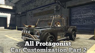 Gta 5 All Characters Car Customization Part 2 [upl. by Assirhc]