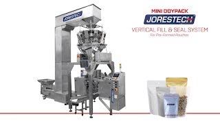 Complete Vertical Fill amp Seal Packaging Line for Stand Up Pouches  JORESTECH® MiniDoypack [upl. by Burkhart]