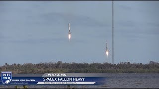 Falcon Heavy Landing  4 Miles  Double Sonic Booms [upl. by Illoh]