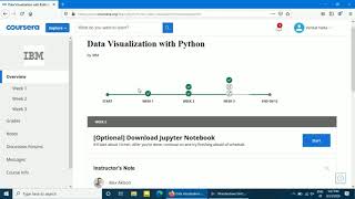 Coursera Course Data Visualization With Python  IBM Course All Week Answers [upl. by Iniretake]