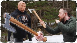 Unboxing and Testing a Viking Axe from Sweden [upl. by Mikes960]