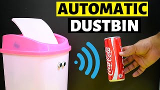 How To Make An Automatic Object Sensing Smart Dustbin  DIY Project [upl. by Eceinej]