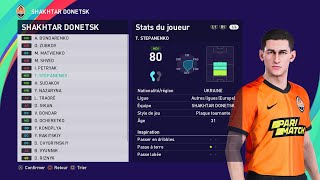 PES 2021 SHAKHTAR DONETSK players  December 2023 [upl. by Lietman]