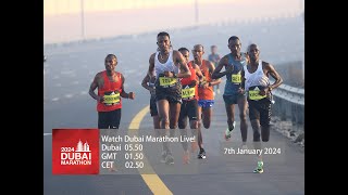 LIVE  2024 Dubai Marathon [upl. by Ingaborg]