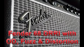 Fender 68 Deluxe Reverb RI with Overdrive Fuzz and Distortion [upl. by Kcitrap563]