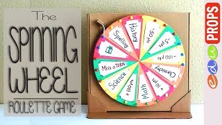 THE ROULETTE GAMEHow to make a spinning wheel out of cardboard  Edu Props [upl. by Aelahc]