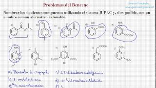 Problema 1 Nomenclatura del benceno [upl. by Sanez]