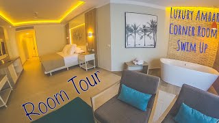 Luxury Ambar Bahia Principe Corner Swim Up  360 Room Tour [upl. by Woody]