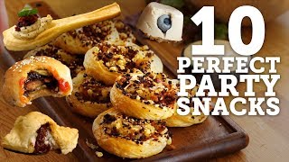 10 SNACKS FOR ANY PARTY  VEGAN  BOSH [upl. by Papageno]