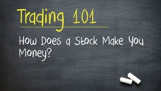 Trading 101 How Does a Stock Make You Money [upl. by Bose]